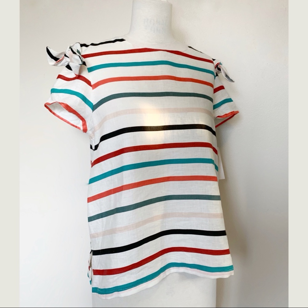 ZARA - Short Sleeve with Adjustable Bow Tie Top